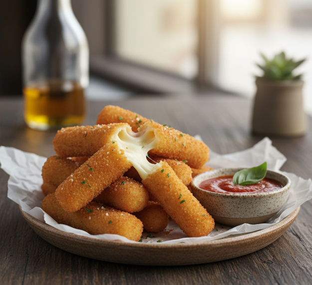 Bastoncini di Mozzarella Panati 5 Pezzi