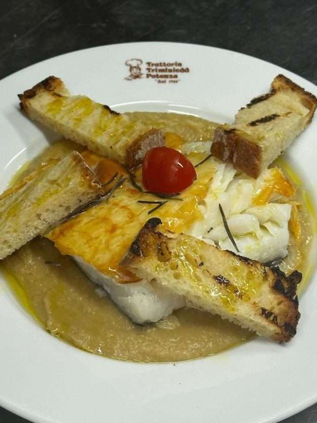 Baccalà Arrostito su Crema di Ceci(Tempo di Cottura 20Min)